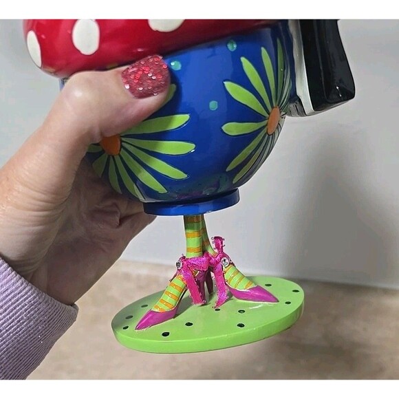 Retro Beach Woman Wearing FloatyW/Beach Bag Bright Colorful Coin Bank **READ** - Picture 8 of 12